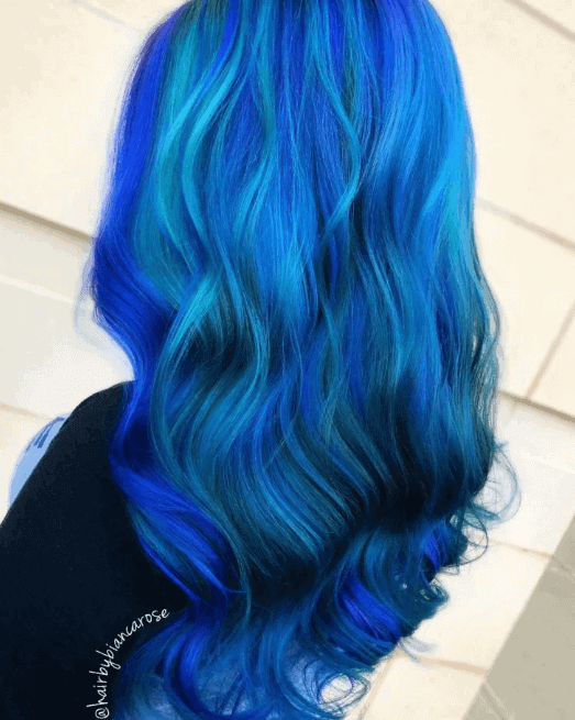 cabelo azul em varios tons HAIR BY BIANCA ROSE 1