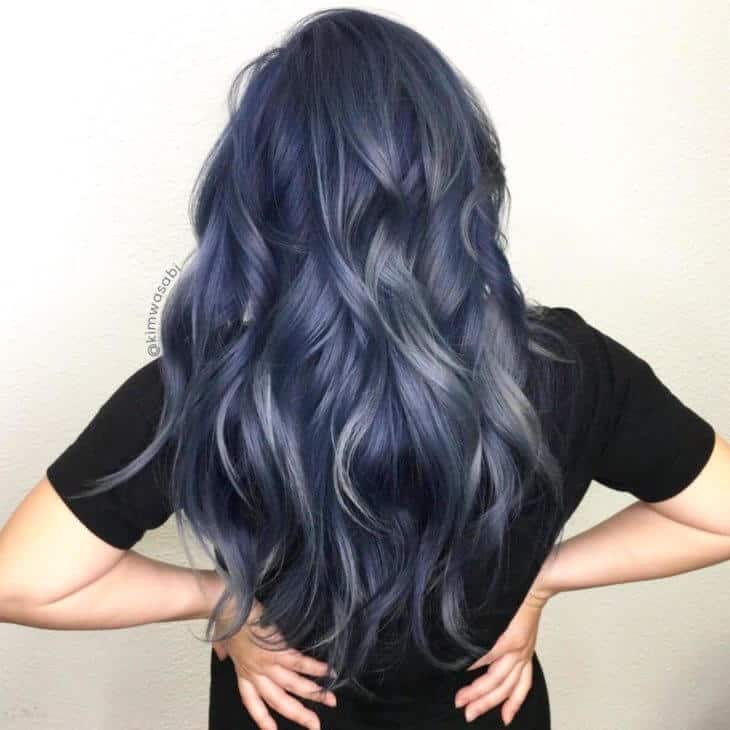 cabelo azul metalico KIMEMILY PAM