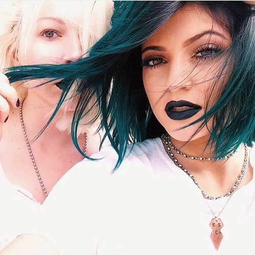kylie jenner cabelo azuis