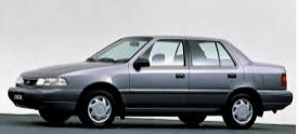imagem mostrando um carro barato hyundai excel gls